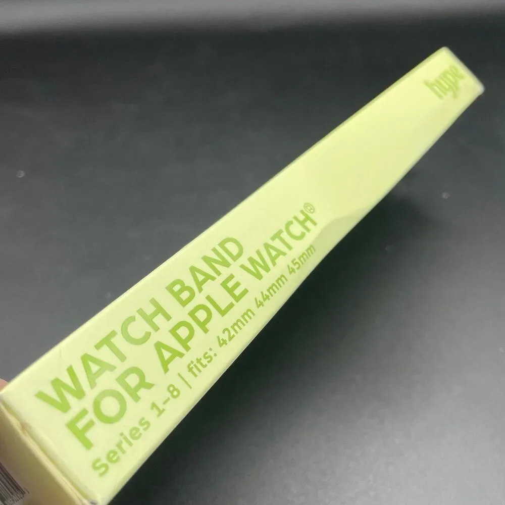 HYPE Apple Watch Band Series 1-8 Olive Green Ribbed Textured Strap 42/44/45mm